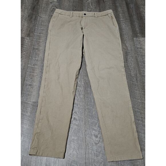 Lululemon Commission Pant Mens 36x31 Earth Dye Sand Slim Fit Chino - Picture 1 of 7